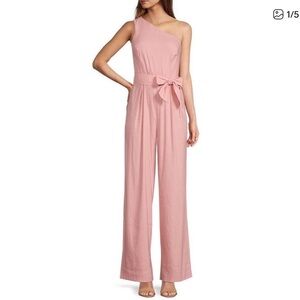 ANTONIO MELANI Pink One-Shoulder Jumpsuit